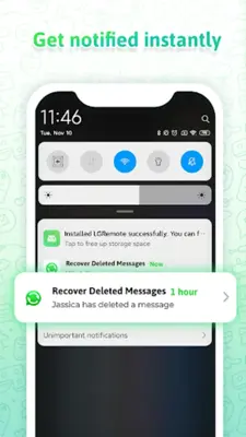 Recover deleted Messages WARM android App screenshot 3